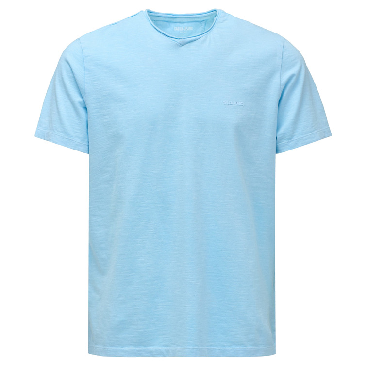 t-shirt homme  salsa jeans t-shirt v neck raw edge slim f