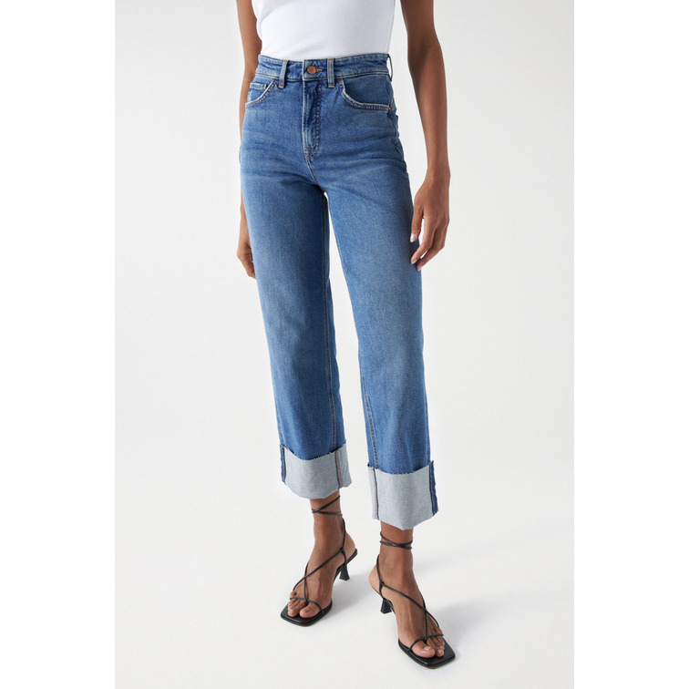 jeans femme  salsa jeans faith with cuff