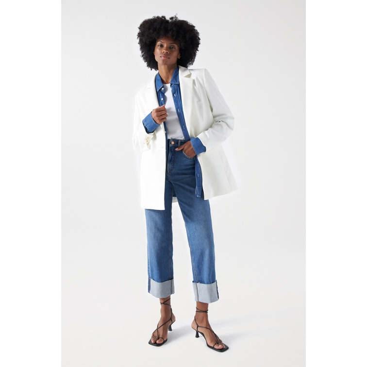 jeans femme  salsa jeans faith with cuff