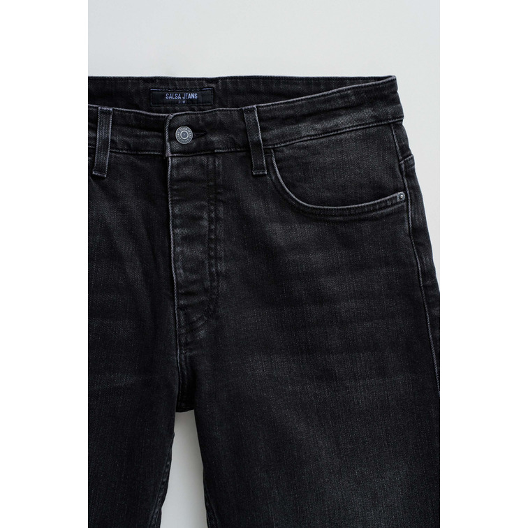 jeans homme  salsa jeans slim jeans black denim washed
