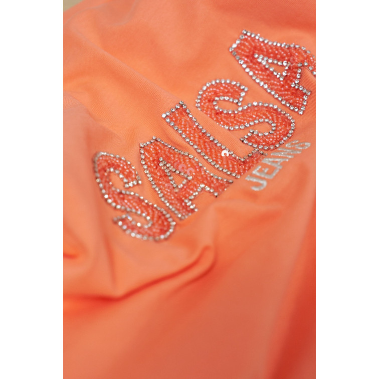 t-shirt femme  salsa jeans institutional beaded branding