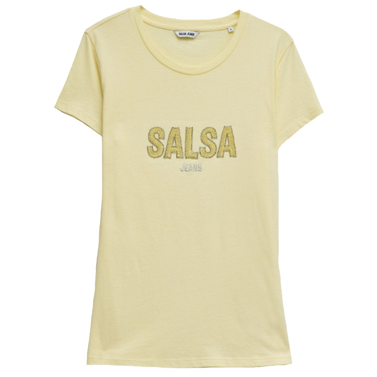 t-shirt femme  salsa jeans institutional beaded branding