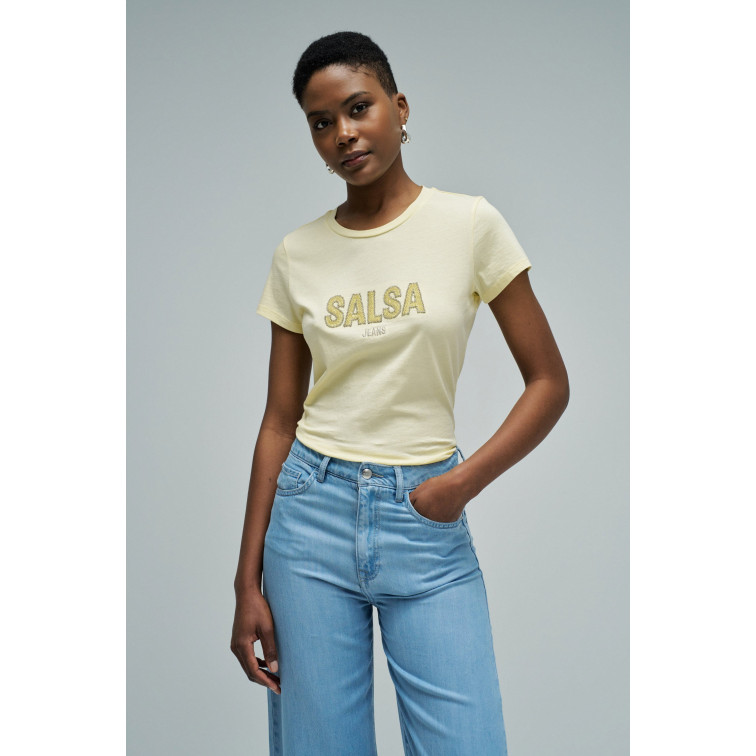 t-shirt femme  salsa jeans institutional beaded branding
