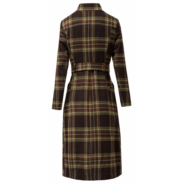 manteau femme  salsa jeans long wool peacoat with belt