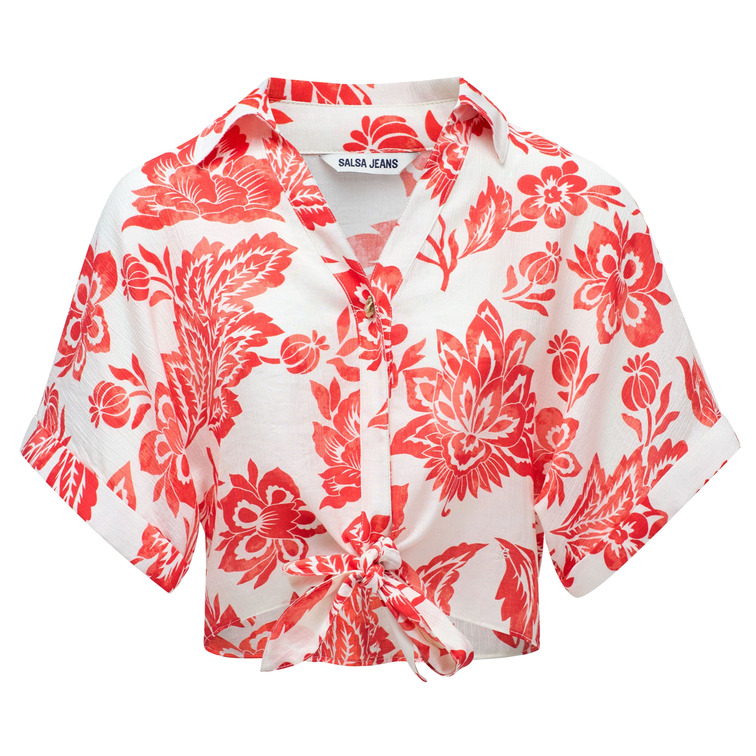 chemise femme  salsa jeans tie-front shirt