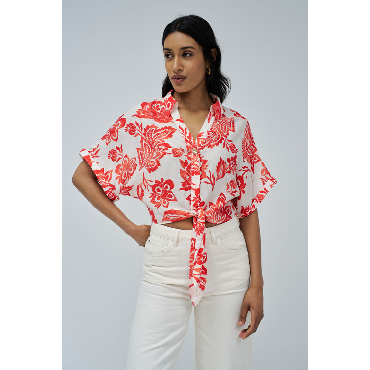 chemise femme  salsa jeans tie-front shirt