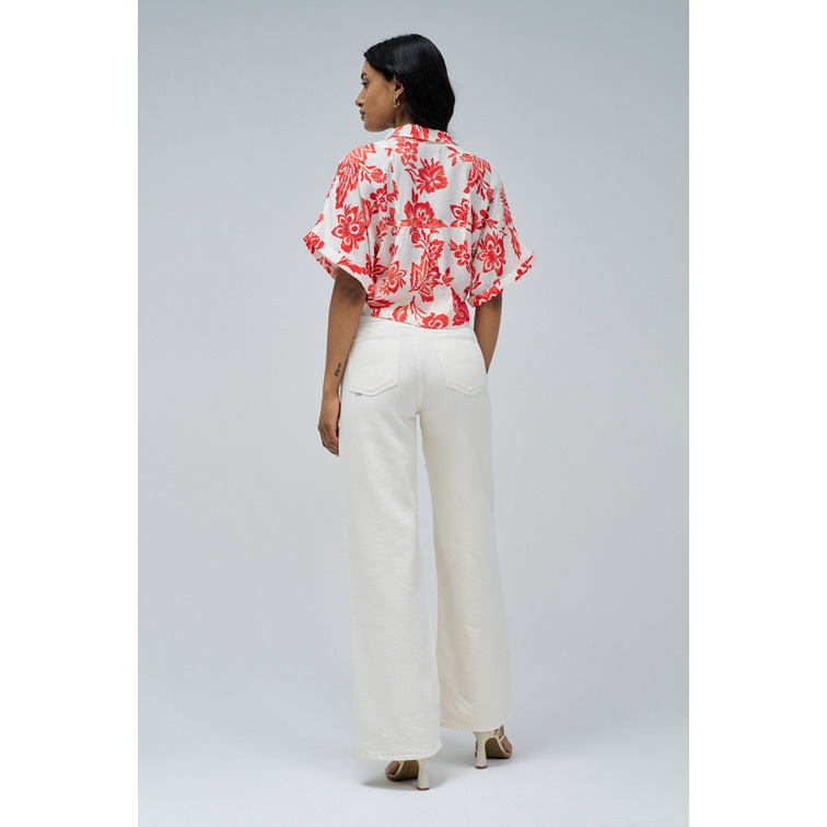 chemise femme  salsa jeans tie-front shirt