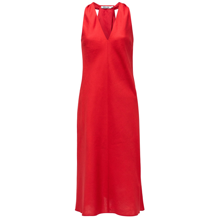 robe femme  salsa jeans dress with back twist detail