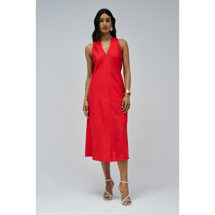 robe femme  salsa jeans dress with back twist detail