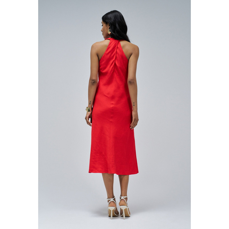 robe femme  salsa jeans dress with back twist detail