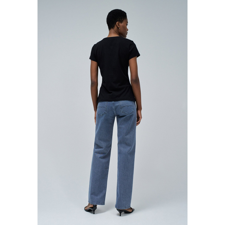t-shirt femme  salsa jeans t-shirt with glitter branding