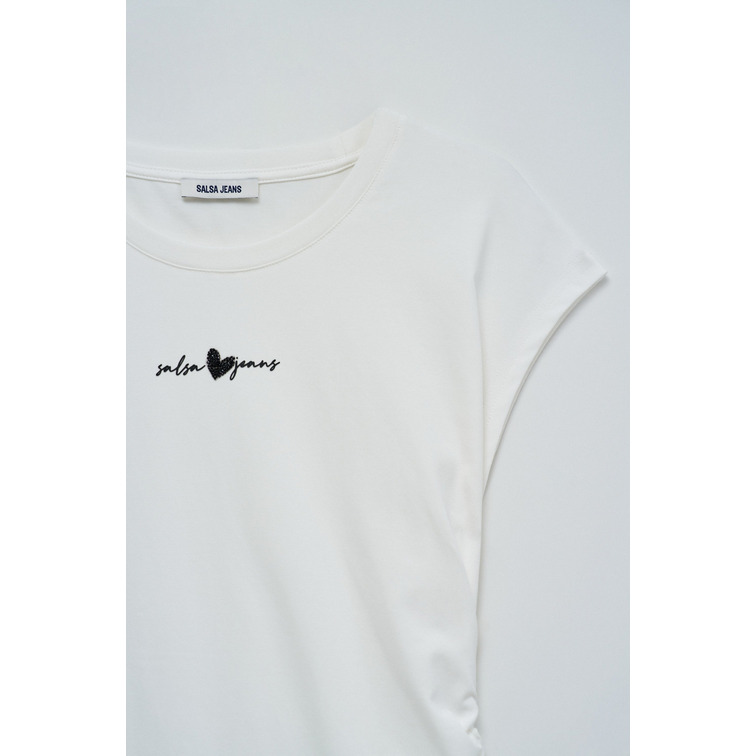 t-shirt femme  salsa jeans t-shirt with printed branding
