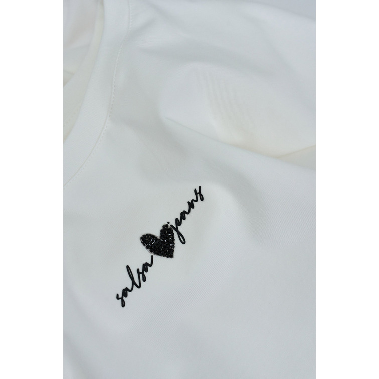 t-shirt femme  salsa jeans t-shirt with printed branding