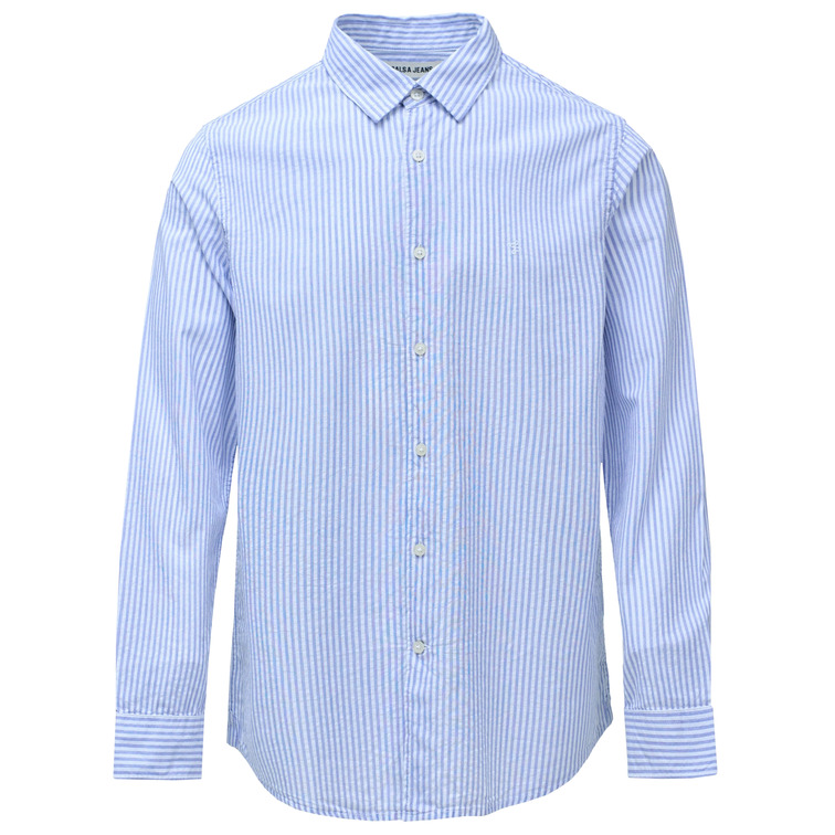 chemise homme  salsa jeans regular fit shirt seesucker st