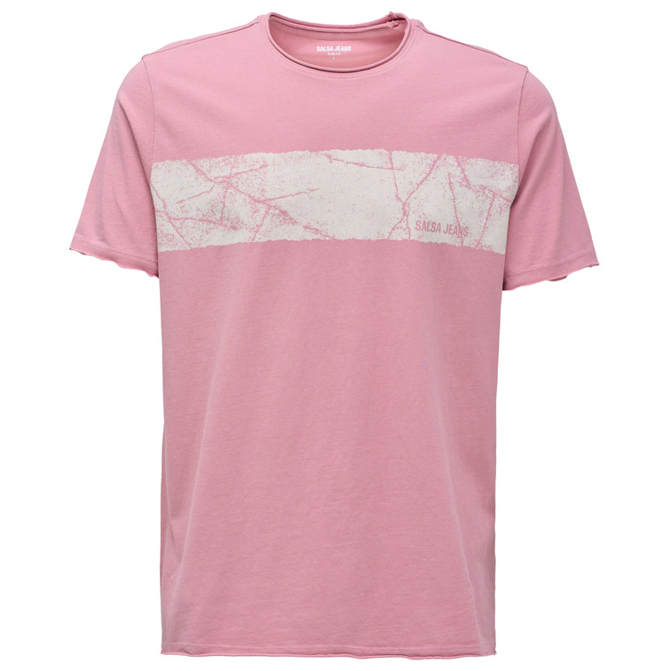 t-shirt homme  salsa jeans t-shirt slim fit raw edge w/ b