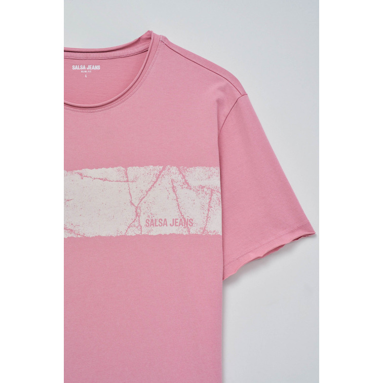 t-shirt homme  salsa jeans t-shirt slim fit raw edge w/ b