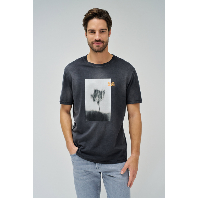 t-shirt homme  salsa jeans t-shirt regular photograpic pr