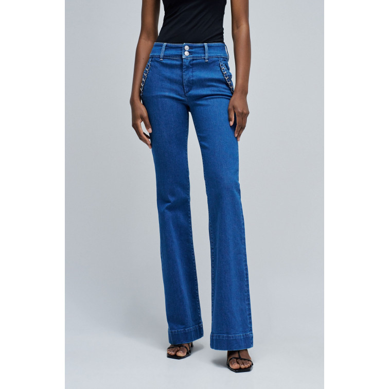 pantalon femme  salsa jeans secret chino flare with detail