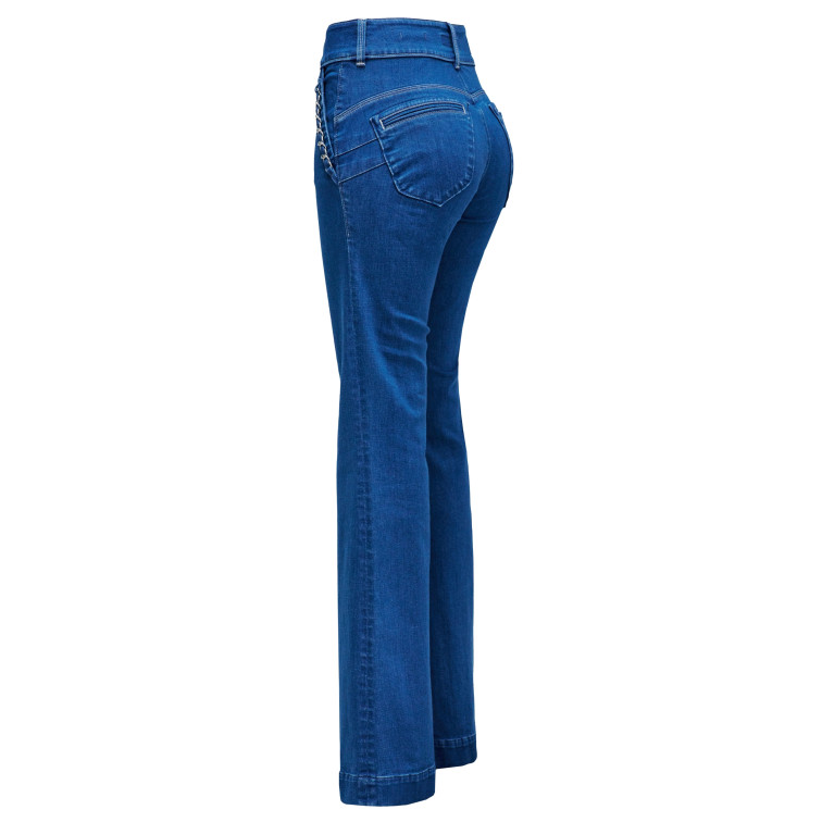 pantalon femme  salsa jeans secret chino flare with detail