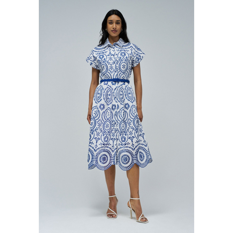 robe femme  salsa jeans color-contrast embroidered dre