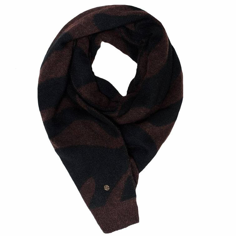  salsa jeans animal print knit scarf