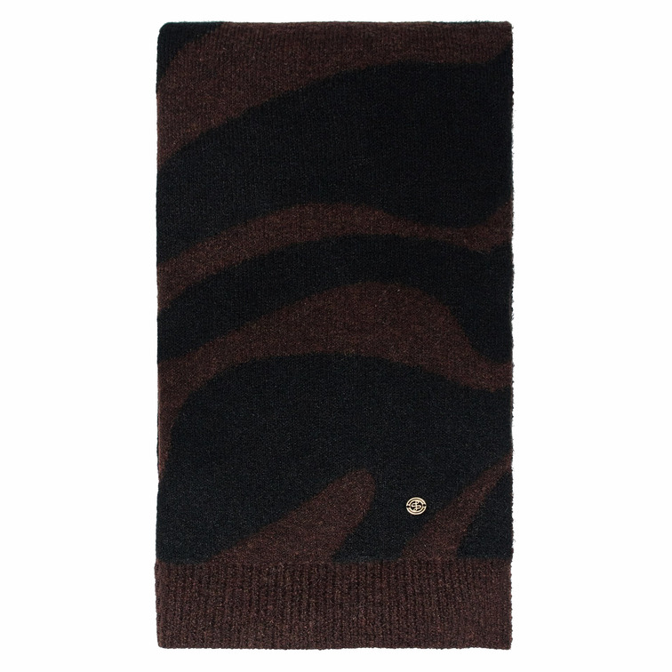  salsa jeans animal print knit scarf