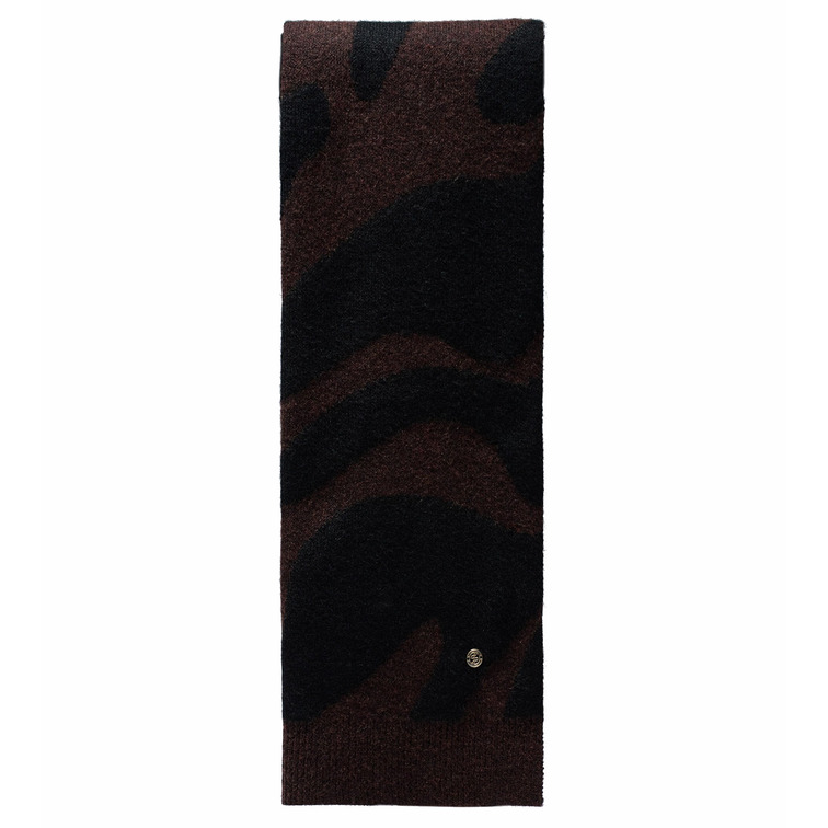  salsa jeans animal print knit scarf