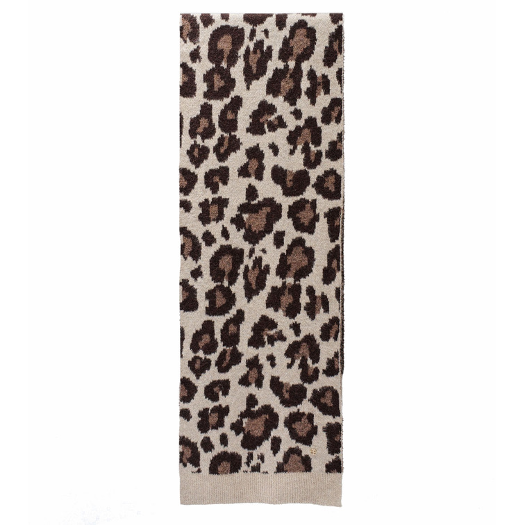  salsa jeans animal print knit scarf