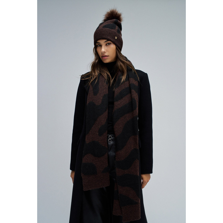  salsa jeans animal print beanie