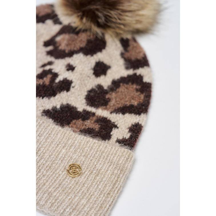  salsa jeans animal print beanie