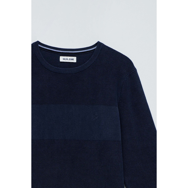 maillot homme  salsa jeans waffle knit sweater garment dy