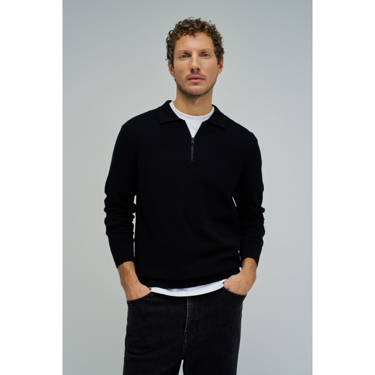 maillot homme  salsa jeans basic half zip waffle knit swe