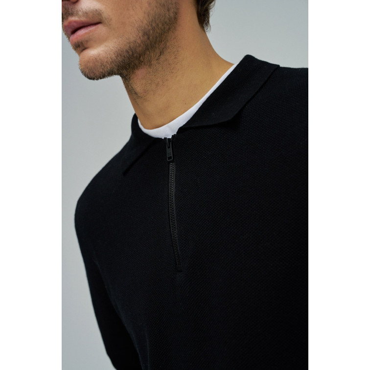 maillot homme  salsa jeans basic half zip waffle knit swe