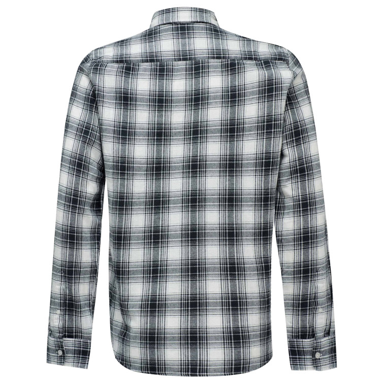 chemise homme  salsa jeans plaid cotton shirt slim fit
