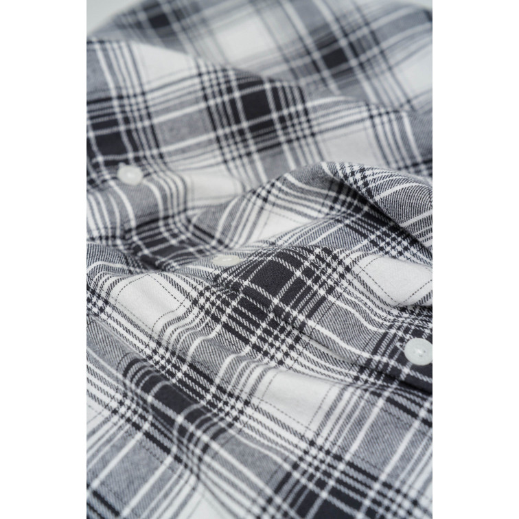 chemise homme  salsa jeans plaid cotton shirt slim fit