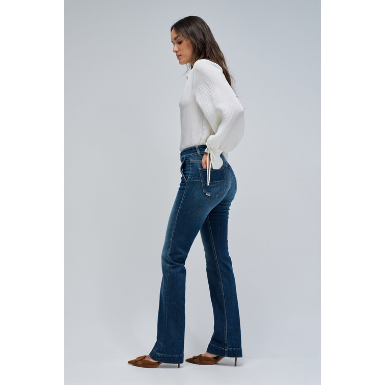 jeans femme  salsa jeans destiny bootcut w/ belt & fren