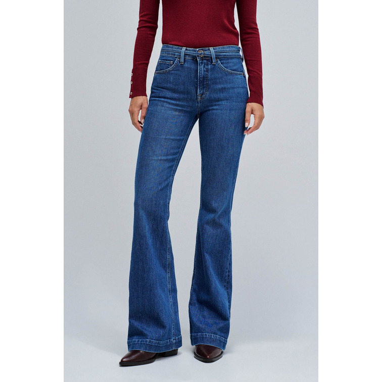 jeans femme  salsa jeans faith flare w/ belt