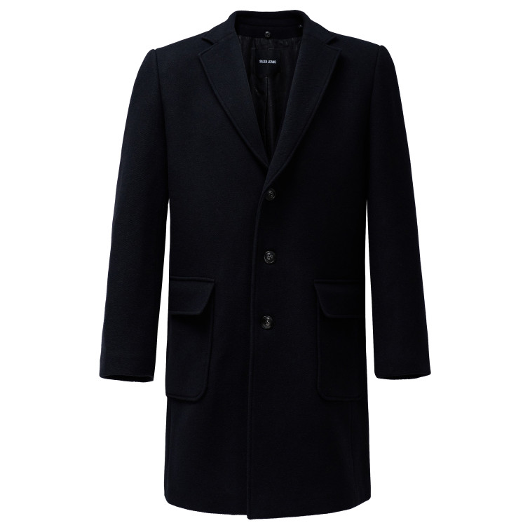 cazadora homme  salsa jeans wool coat with hood