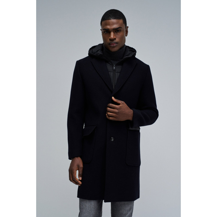 cazadora homme  salsa jeans wool coat with hood