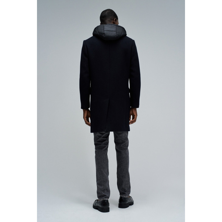 cazadora homme  salsa jeans wool coat with hood