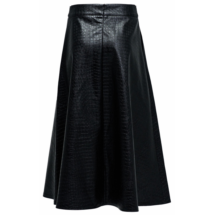 robe femme  salsa jeans faux leather midi skirt with b