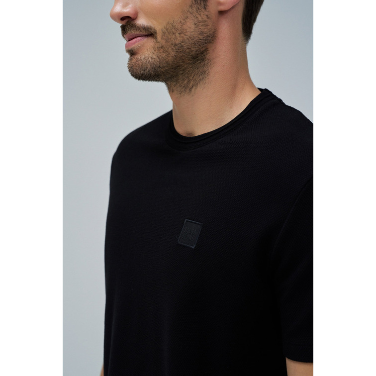 t-shirt homme  salsa jeans textured t-shirt regular fit