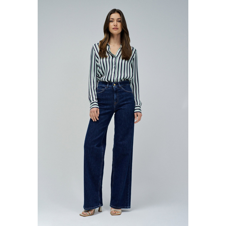 jeans femme  salsa jeans faith wide dark blue