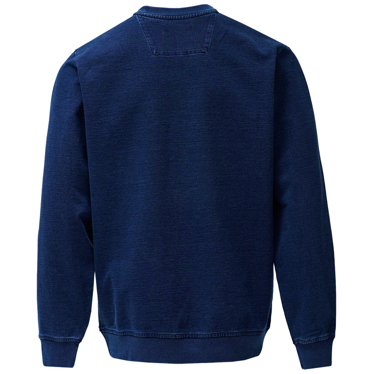 sweat-shirt homme  salsa jeans indigo sweatshirt with embosse