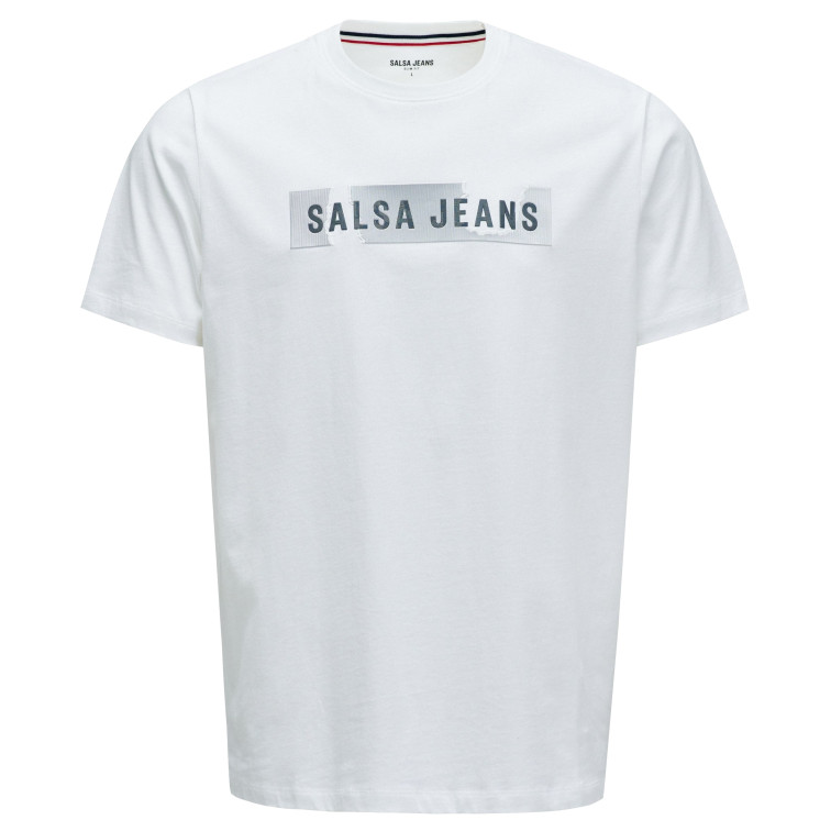 t-shirt homme  salsa jeans t-shirt slim fit branding w/ f