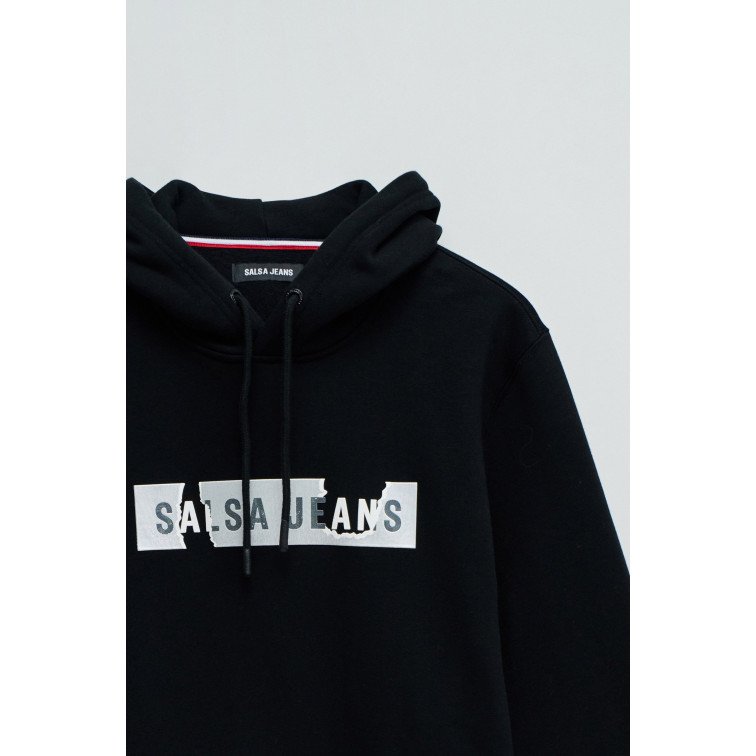 sweat-shirt homme  salsa jeans french terry hoodie branding h