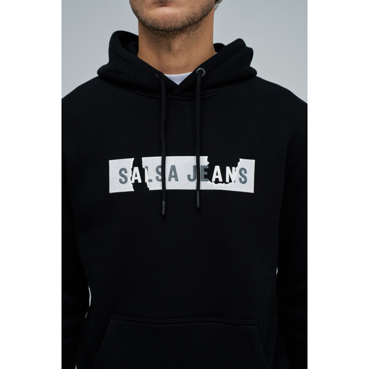 sweat-shirt homme  salsa jeans french terry hoodie branding h