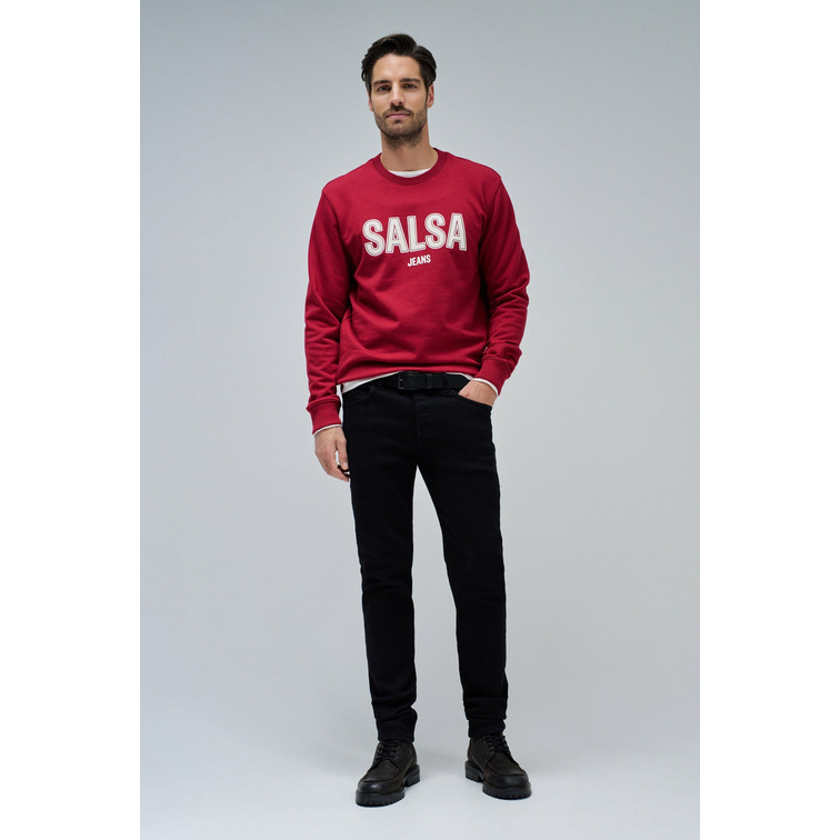 sweat-shirt homme  salsa jeans french terry sweat high relief