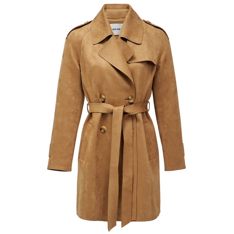 manteau femme  salsa jeans suede trench coat