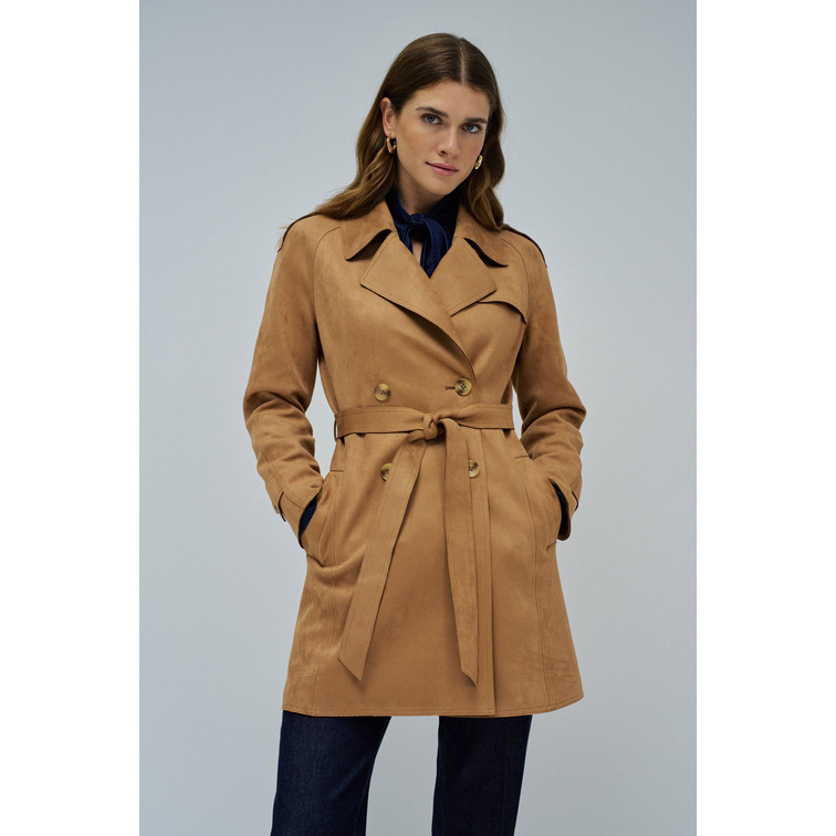 manteau femme  salsa jeans suede trench coat